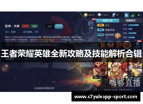 王者荣耀英雄全新攻略及技能解析合辑